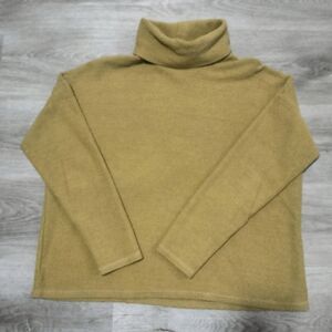 Aerie Mustard Yellow Textured Turtleneck Sweater